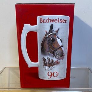 Budweiser Red and White 90th Celebration Mug